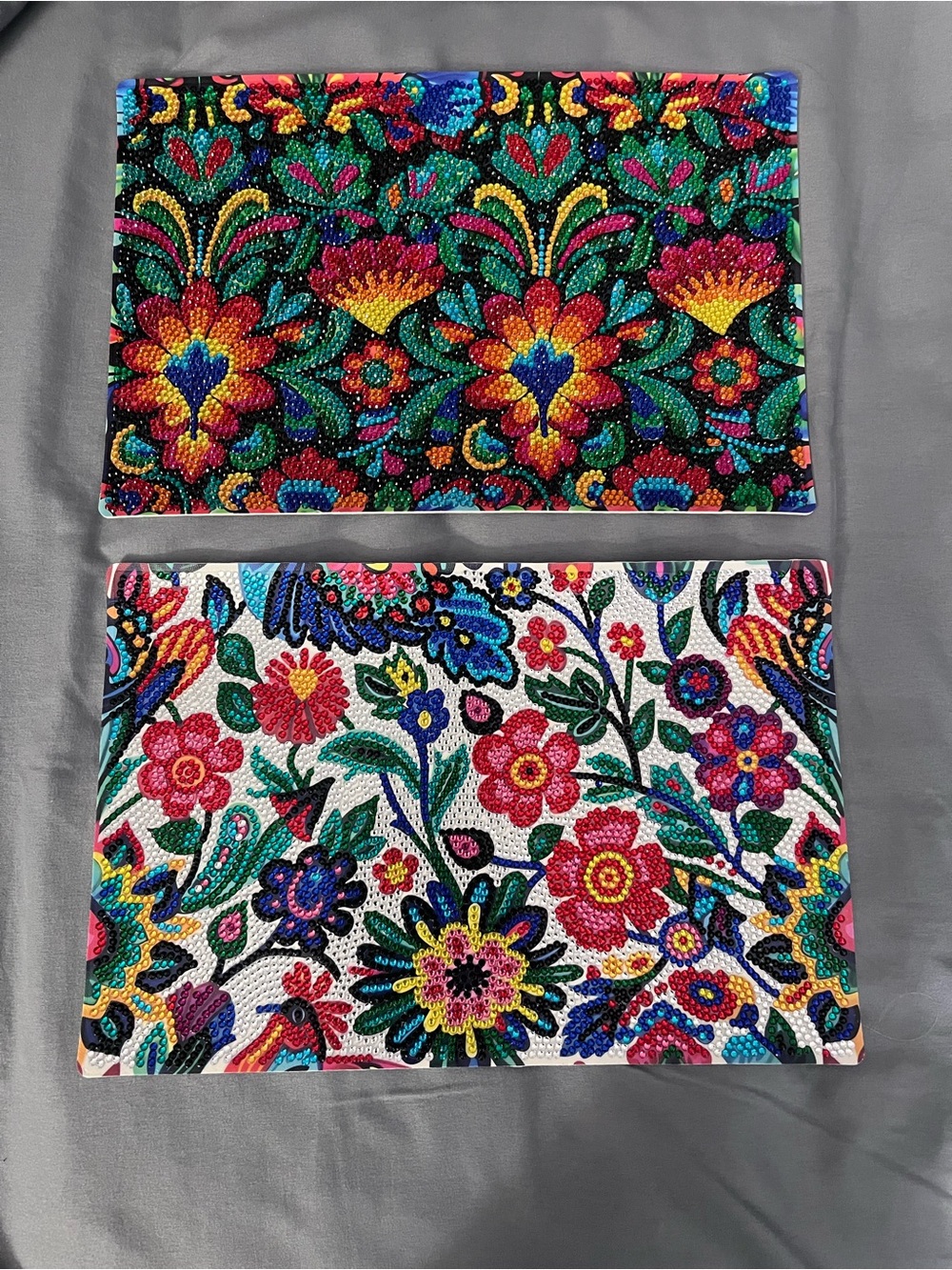 Diamond painted table placemats